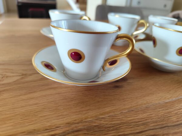Lot de 6Tasses et Soucoupes Bernardaud Ithaque par Olivier Gagnère