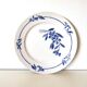Creil et Montereau round serving dish, blue flower motif