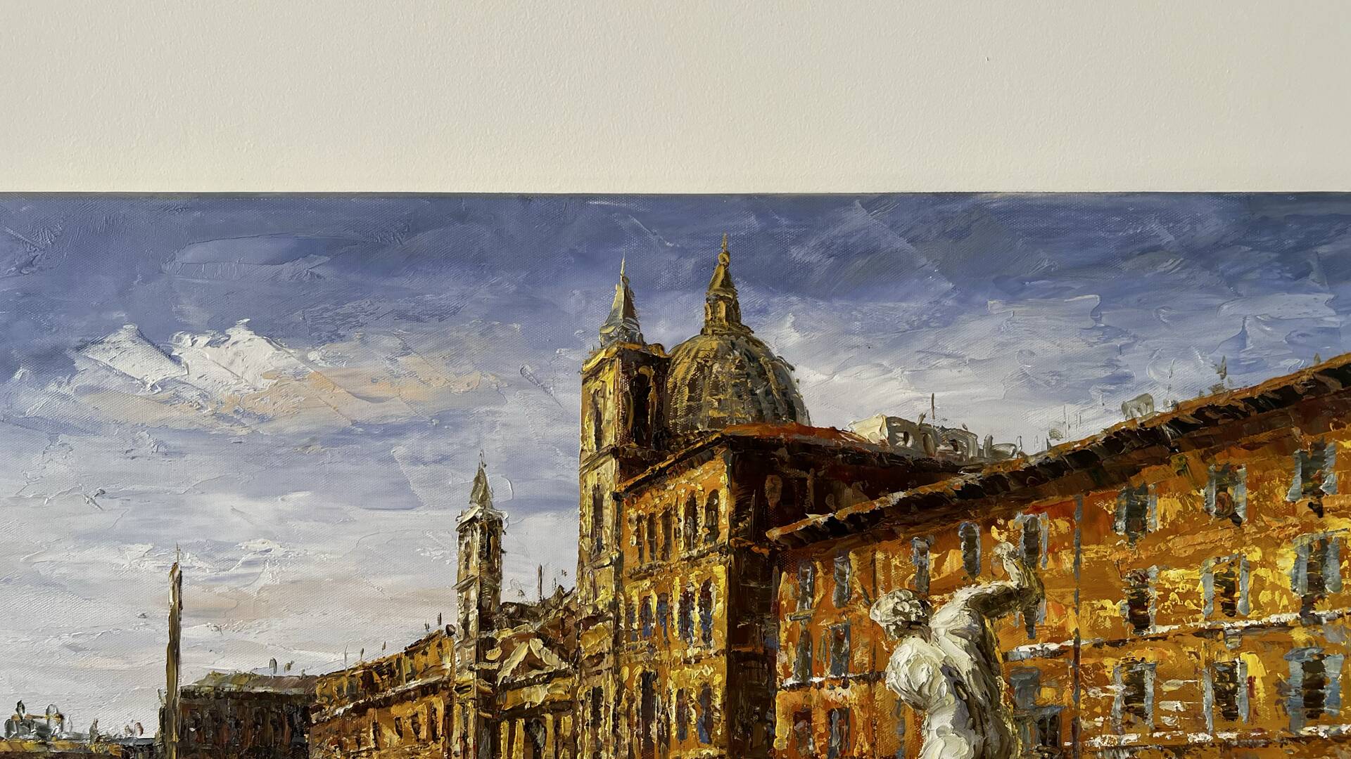 Huile sur toile Piazza Navona Rome
