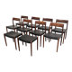 Large set Møller 77 dining chairs, Denmark 1960s
