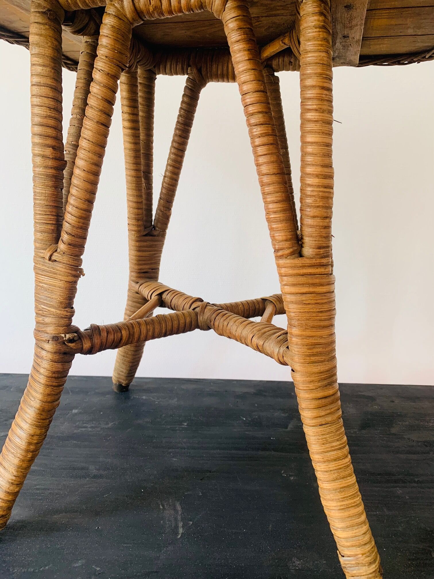 Vintage rattan coffee table
