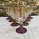 Verres  à pied en verre teinté  colorés vintage