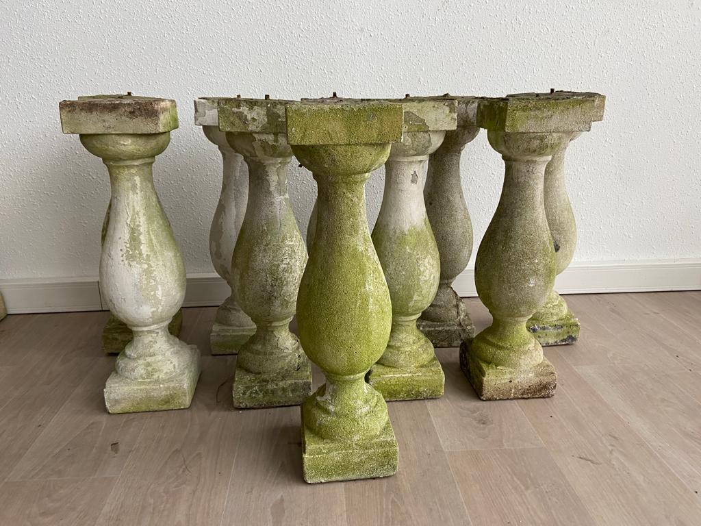Set of 10 vintage antique style balusters