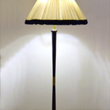1950's floor lamp in mahogany and brass