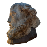 Sculpture representing a head of christ period late nineteenth century