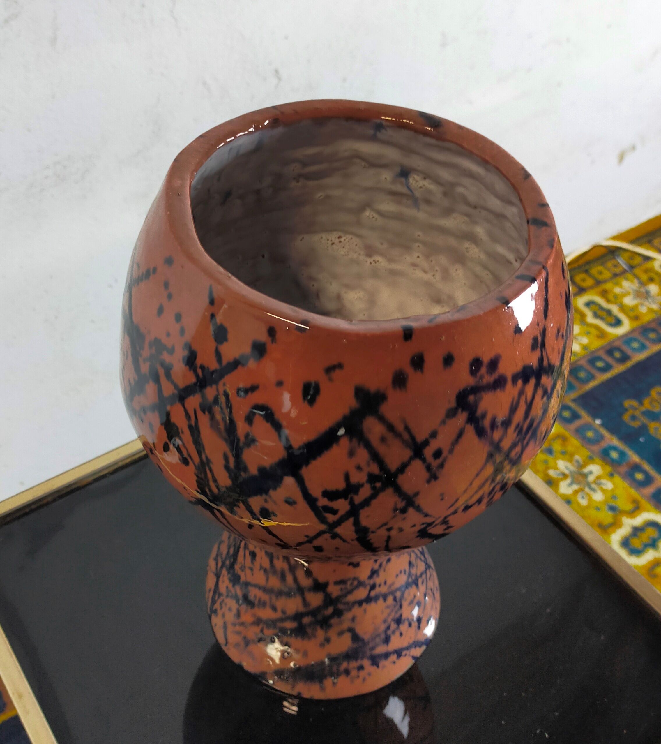 Stoneware vase signed Lucien Chevalier