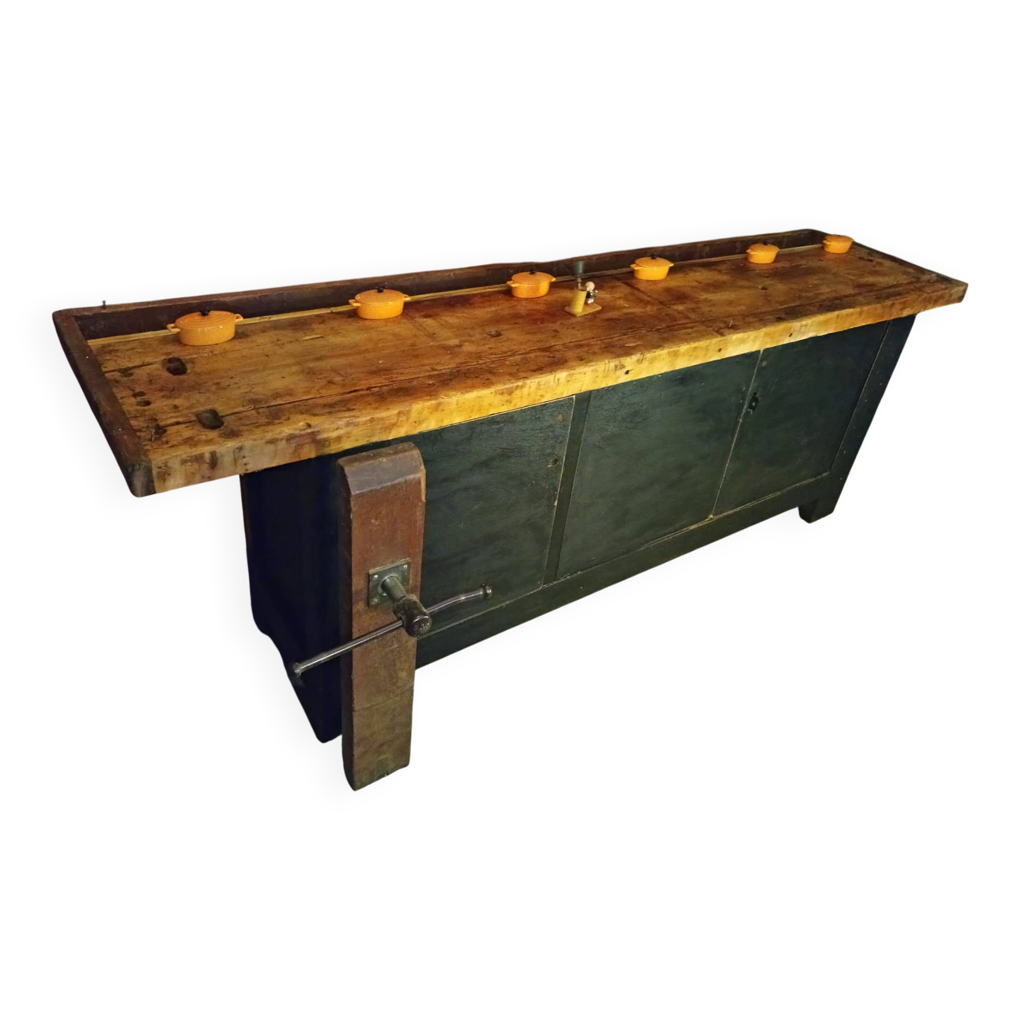 Old workbench, workshop furniture, sideboard