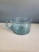 Large 2L pitcher in blue bubble glass