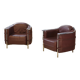 Paire de fauteuils dans le goût de Le Corbusier 1970’s
