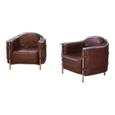 Pair of armchairs in the style of Le Corbusier 1970s