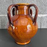 Signed 4-handled vase