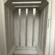 Lacquered gray wooden box furniture H60 x L39 x D31