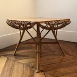 Vintage rattan coffee table