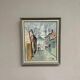 Mid-Century Oil on Canvas “City Scene” by WB, Signed, Vintage & Framed 40×47cm