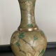 Vintage vase in solid bronze and cloisonné enamel