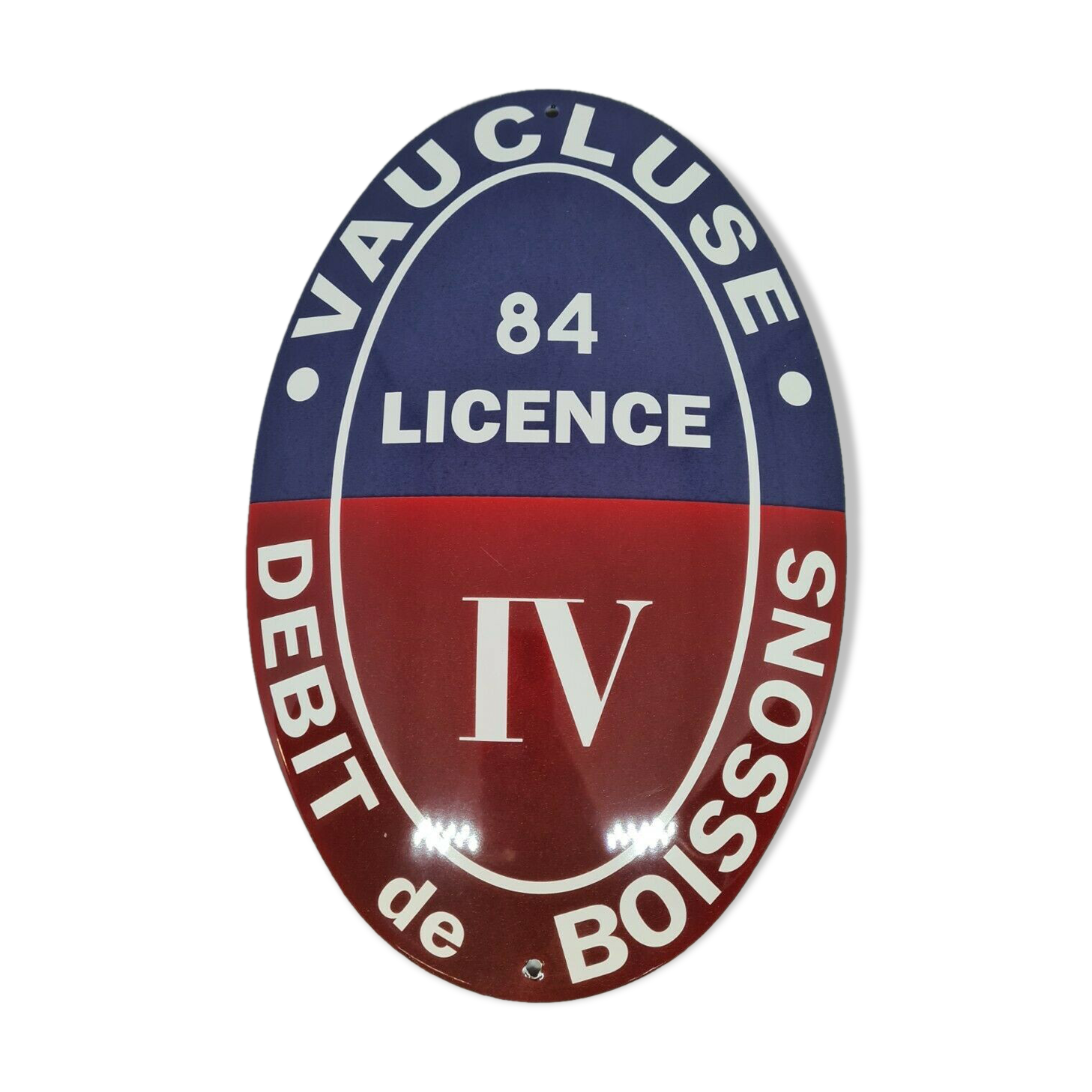 Enamelled plate license IV vaucluse