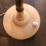 Vintage 60s beige and flexible gold desk lamp 45 cm