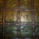 indian chest with spices and wheels