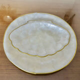 Set in Philippine mother-of-pearl, ramekin and plate