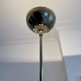 Vintage modernist floor lamp Saint Germain Lumière, brass, France 1980