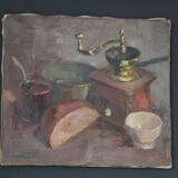 Nature morte au petit déjeuner tableau hst45 x 50