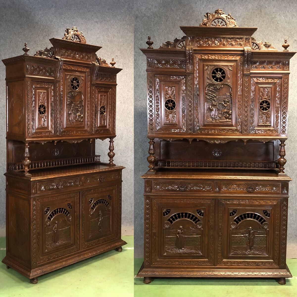 Breton buffet early 20th century in chestnut