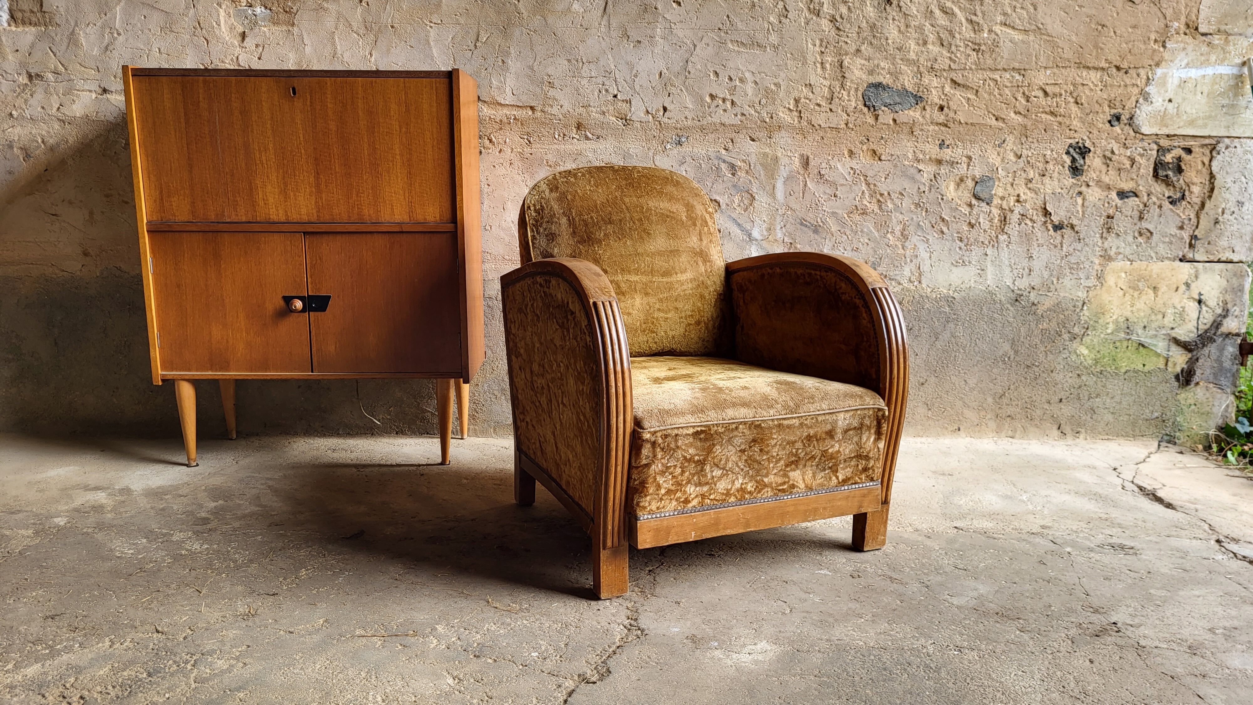 Art deco club armchair