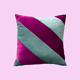 Coussin velours patchwork