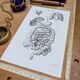 Printed in 1851, Digestive system, heart and lungs.