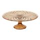 Amber Art Deco Cake Plate Pastry Dish Val Saint Lambert 33cm