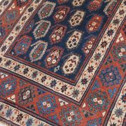 Handmade antique Caucasian Kazak rug 4.1' x 6.3' (125cm x 192cm) 1870s - 1B665