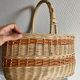 Panier osier orange beige
