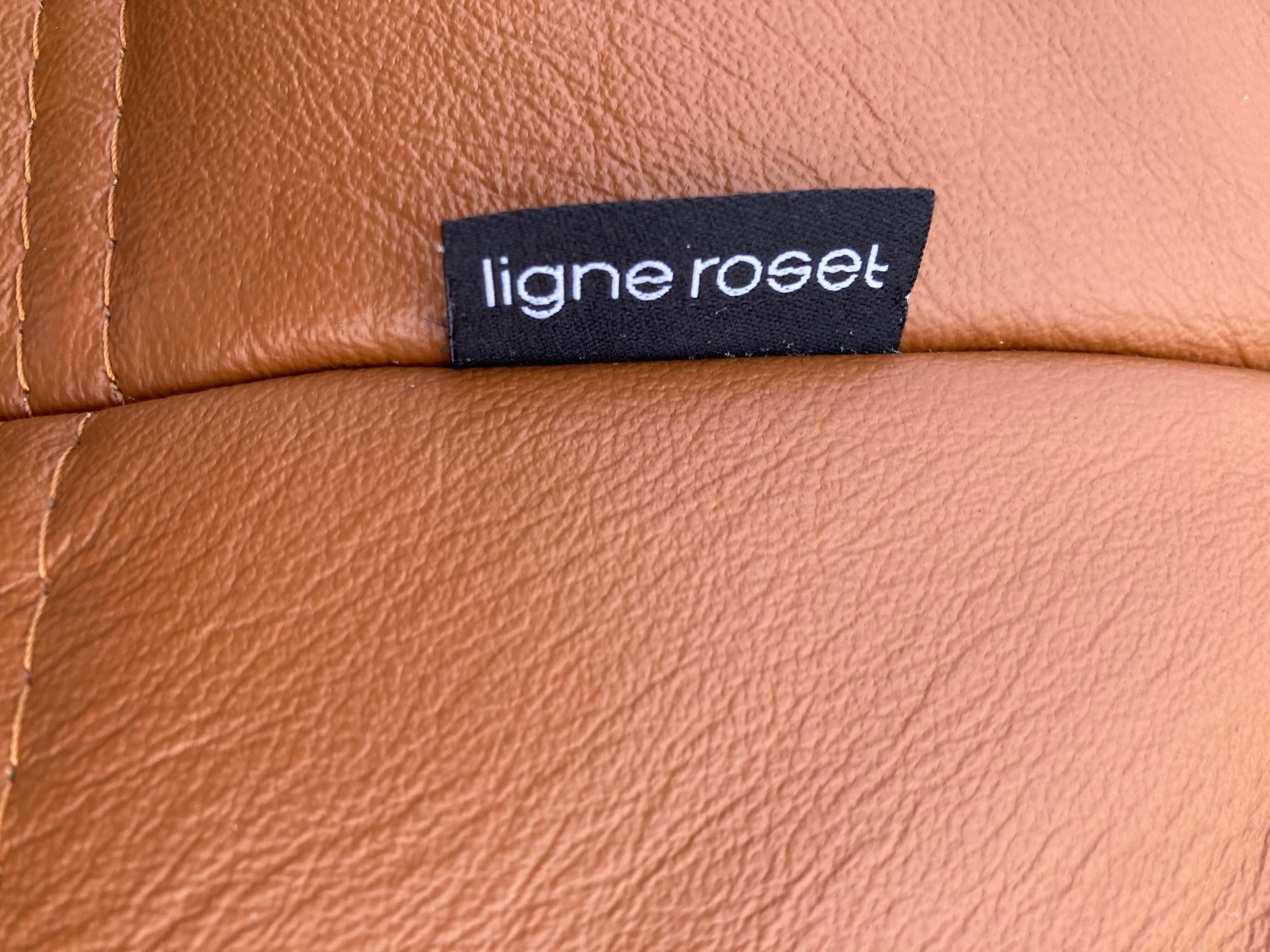 Ligne Roset Togo 2seater, Cognac Leather
