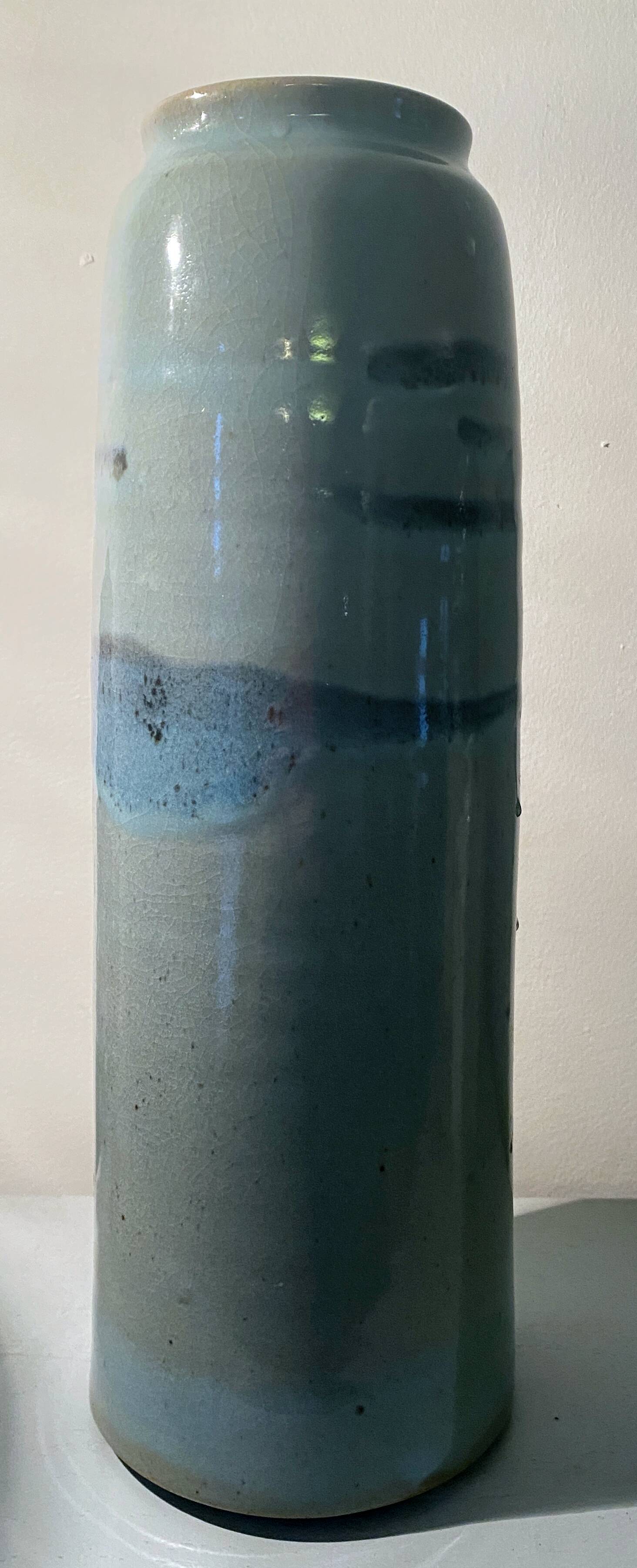 Vase scroll Senozan Tournus stamped ceramic Art