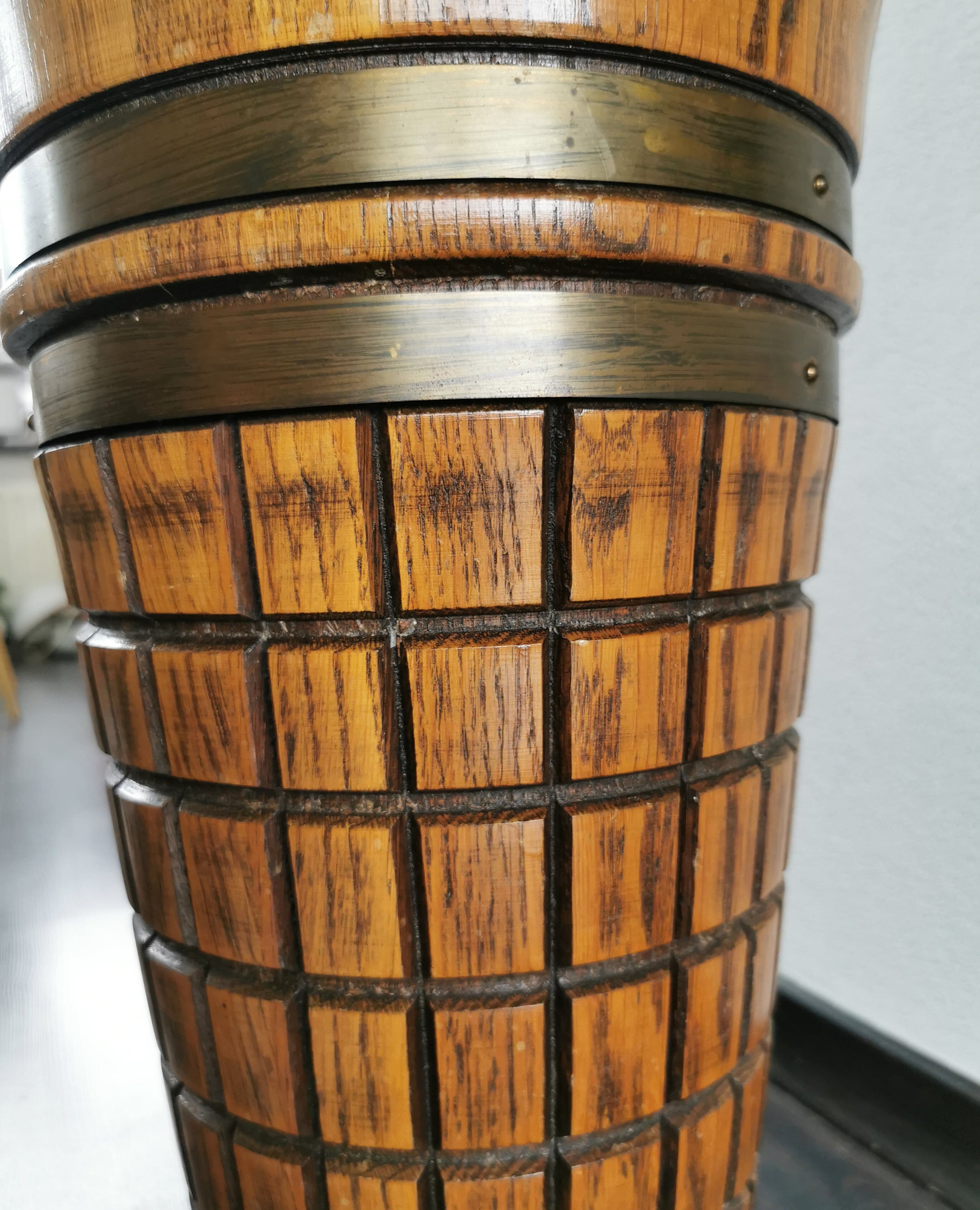 Vintage wooden umbrella stand, '70s