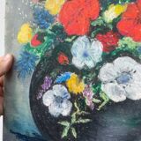 Tableau bouquet de fleurs peinture