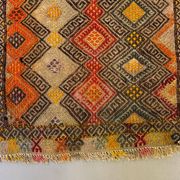 Vintage Turkish Mini Kilim 88x50 cm Wool Small Kelim Runner, shabby Chic