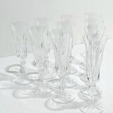 Saint Louis – 10 champagne flutes in crystal, Provence model