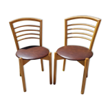 Paire ancienne de chaises EKA Wohnmobef