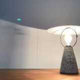 Vintage Postmodern Eno table lamp in glass and terrazzo from Ikea, 1990s.