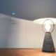 Vintage Postmodern Eno table lamp in glass and terrazzo from Ikea, 1990s.