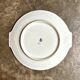 Round dish with ears in white and gold porcelain