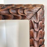 Antique handcarved frame Cedarwood 23.5 cm x 18.5 cm