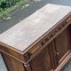 Henri II two-door sideboard in solid wood and marble