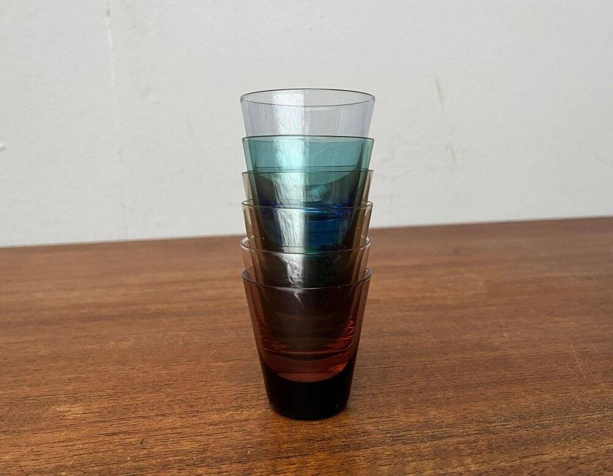 Coloured Shot Glasses German Mid-Century, 1960s, Set of 6