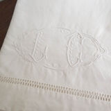 Sheet in metis monogrammed LC