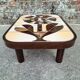 Roger Capron, vintage coffee table with ceramic top, design furniture.