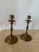 Pair of brass candle holders