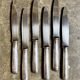 6 Christofle silver-plated dessert knives, "Malmaison" service