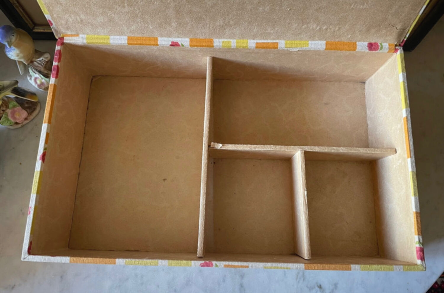 Sewing box in vintage fabrics